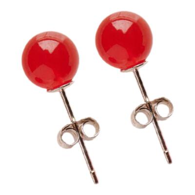 庆祥泰925银防过敏耳钉