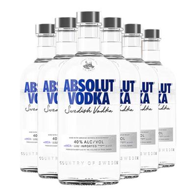 绝对 经典原味伏特加700mL六支洋酒调酒基酒瑞典原瓶进口保乐力加