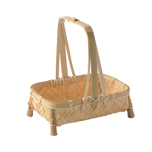 oakliving竹编收纳篮零食竹筐手工竹篮子迷你小竹篓复古中式干果