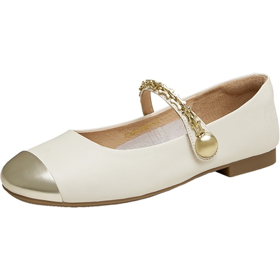 Tata他她圆头玛丽珍鞋女