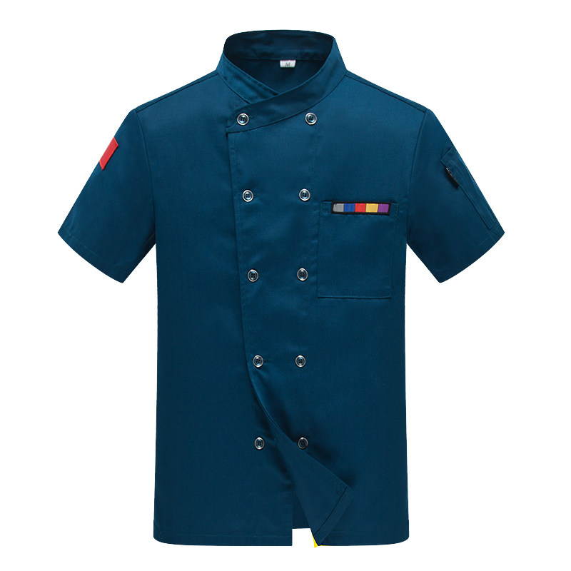 餐饮厨师工作服男长袖秋冬款酒店饭店食堂后厨厨师服男印绣logo