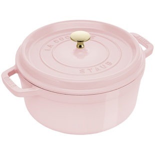 staub珐宝珐琅锅进口慕斯玫瑰铸铁无涂层炖盅多功能不粘煲汤炖锅