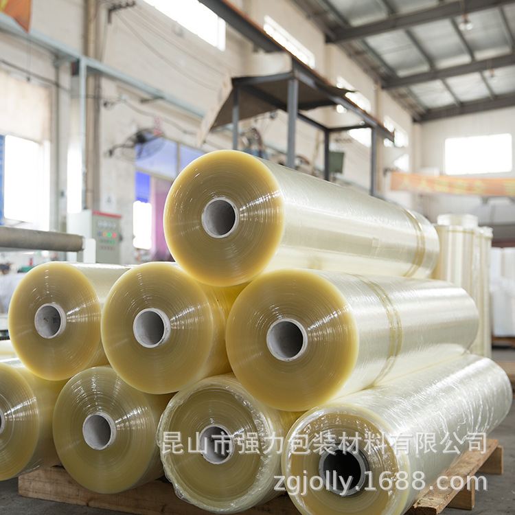 PVC机用电线膜电缆拉伸膜缠绕膜包装铝合金保护钢材现货4.2cm