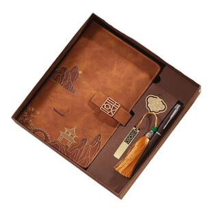 笔记本本子国潮a5定制礼盒可印logo加厚2026年新款记事本故宫文创商务日记高档工作办公会议本高档送客户礼品