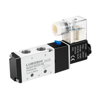 电磁阀24v电磁控制阀220v气阀4V210二位五通24V气缸换向电磁阀12v