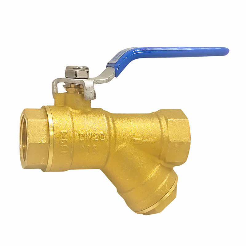 加厚黄铜过滤器一体球阀