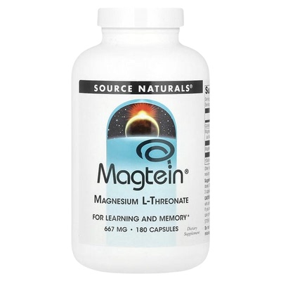 SourceNaturals源美L-苏糖酸镁专注大脑保健食品青少年记忆脑力在