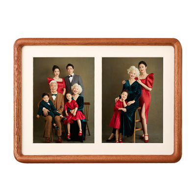 实木榫卯相框情侣结婚照片两连框