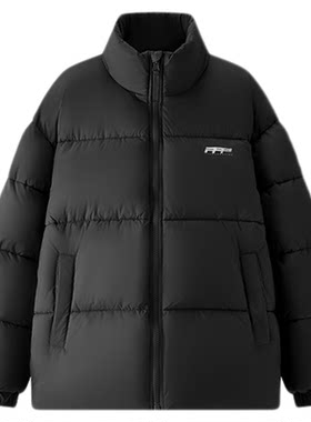 森马印花肌理感外套立领厚棉服男