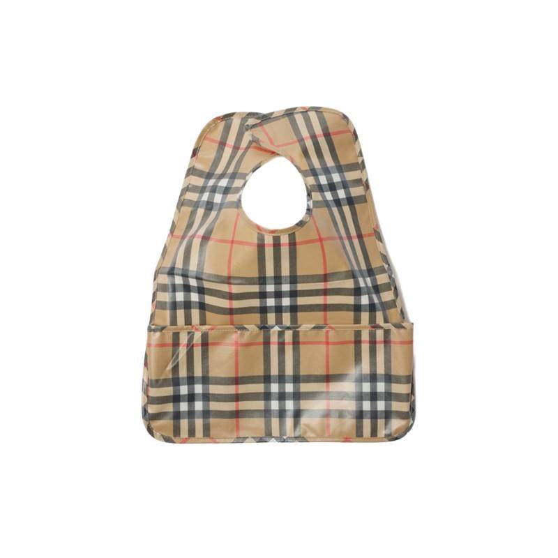 【24期免息】BURBERRY婴儿 格纹涂层棉质围兜 81205231