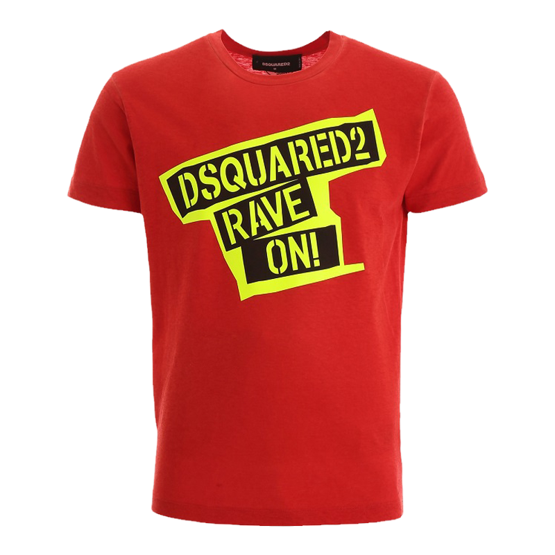 dsquared2日常圆领印花休闲短袖