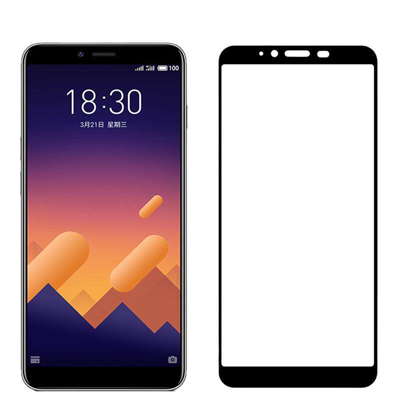 魅蓝E3钢化膜魅族M851Q/M全屏覆盖丝印无白边玻璃膜e3手机黑白硬边抗指纹防刮防摔防爆高清屏幕保护贴膜