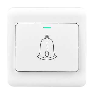 奥柯朗86型有线叮咚门铃开关家用简单大门响铃老式按钮自复位单开