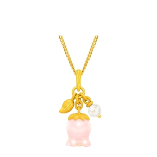 justgold/镇金店justgold镇金店幽谷铃兰黄金足金吊坠1529301Y