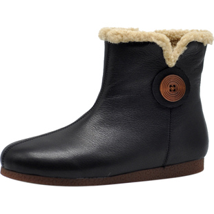 Artmu阿木原创棉鞋女冬加绒保暖真皮雪地靴短靴女2025年新款靴子