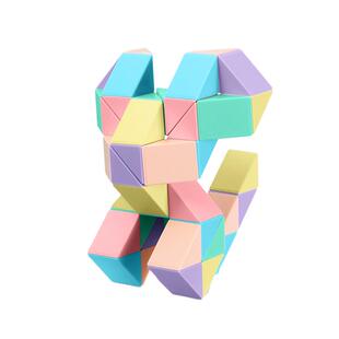 马卡龙百变魔尺魔方24段36段48段60段72段幼儿园男女套装益智玩具