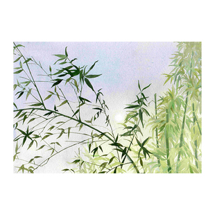 阿迅【夏竹】限量签章版画 风景系列客厅艺术装饰画 带装裱