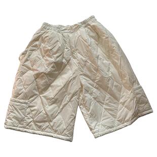 外穿羽绒裤女士2025新款冬季六分裤配靴子白鸭绒今年流行超火裤子