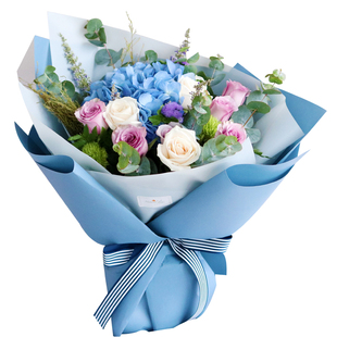 鲜花一岁一礼花束同城配送速递小时达玫瑰花送朋友生日花上海花店