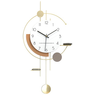 创意网红挂钟客厅2026新款现代简约轻奢钟表高档大气装饰挂墙时钟