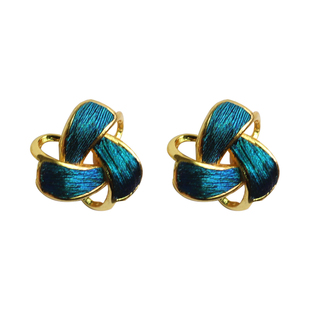 一世长安仿点翠三生万物耳钉材料包底胎铜胎汉服旗袍耳环手工diy