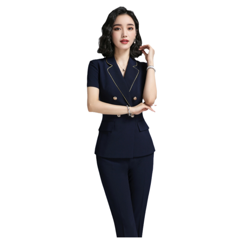 诗璐雅职业套装女销售工作服气质