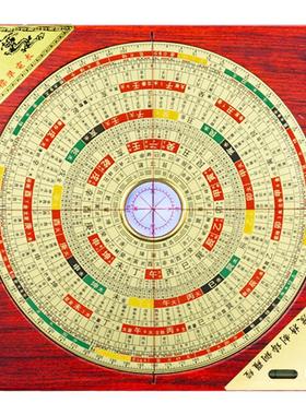 三合罗盘高精度专业大字高级电木黄铜综合指南针八卦定位随身罗经