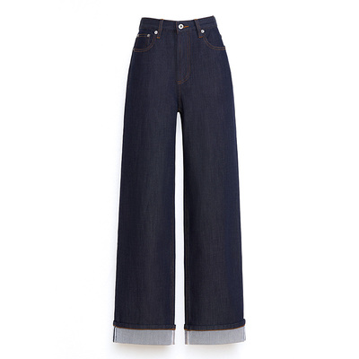 翻边原牛直筒裤25新趋势