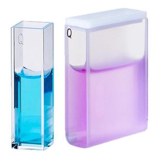 石英玻璃比色皿比色杯两面四面透紫外耐酸碱10/20/30/40/50/100mm