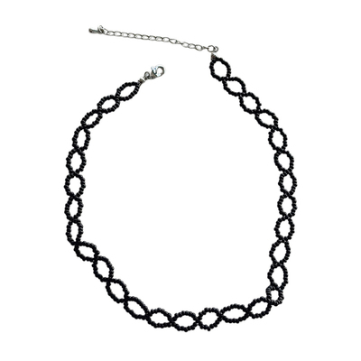 黑色蕾丝手工项链choker锁骨链