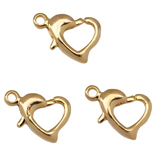 18k包金保色爱心龙虾扣弹簧扣手链项链收尾连接扣手工diy饰品配件