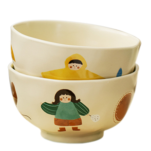 泽滕家特别好看的可爱女生吃饭减肥小碗新款水果高颜值家用情侣碗