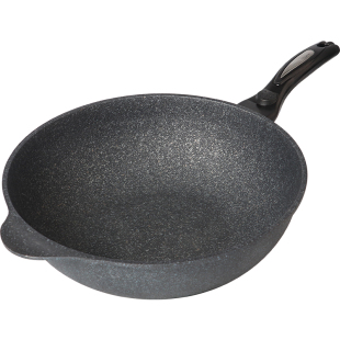 韩国麦饭石不粘锅炒锅麦饭石锅电磁炉燃气灶专用煎炒两用家用平底