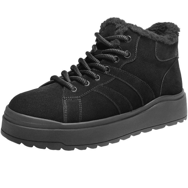 百丽男鞋保暖棉鞋雪地靴男士25冬季加毛加厚东北棉靴A2242DD5