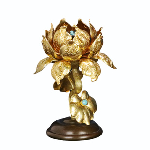 慧宝黄铜朵玛食子酥油花彩珠藏式密宗供佛堂家用八供全套佛具摆件