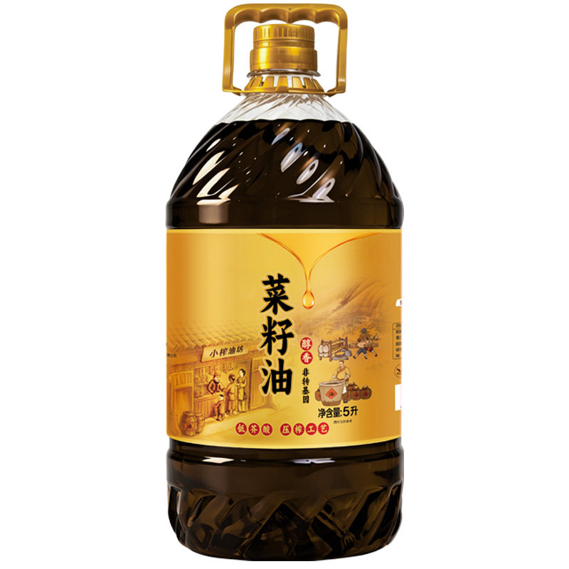 农家菜籽油冷榨土榨非转基因纯正浓香家商两用5升L炒菜油团购批发