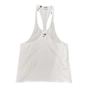 GYMSAHRK CRITICAL细带运动背心男士夏季纯色小标工字型无袖吊带