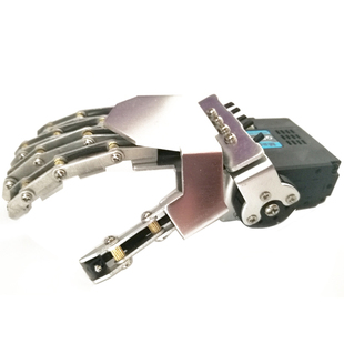 单舵机可活动迷你金属手爪人形机器人手指DIY配件5指联动机械手