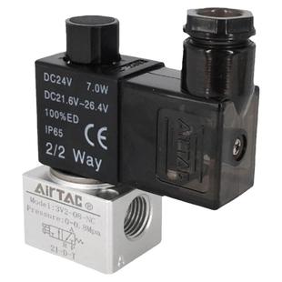 AirTAC亚德客两/二位三通真空负压电磁阀 3V2-08-NC/NOB DC24V