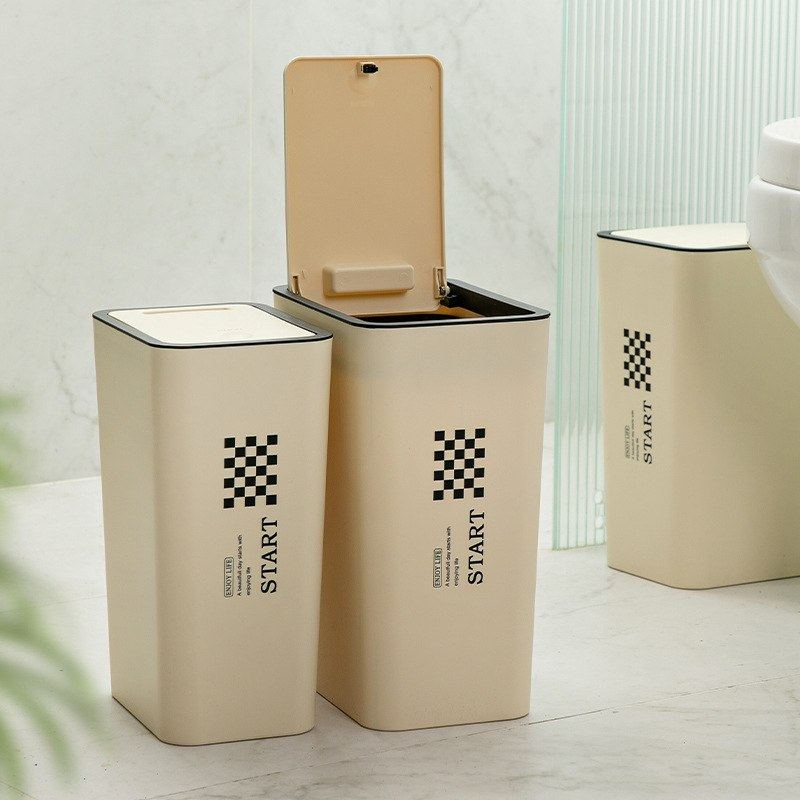 家用夹缝垃圾桶厕所卫生间按压带纸篓纸式便桶窄缝盖家用客厅超窄