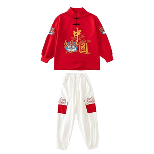 元旦儿童汉服女童中国风幼儿舞蹈服小学生运动会表演出服装啦啦队