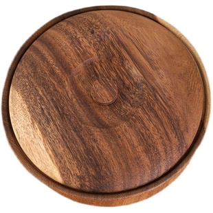 整木带盖木碗平底汤碗汤锅盛汤盆木质果子器大号李子柒同款面碗