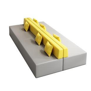 办公室会客小户型转角沙发接待前台银行售楼处培训机构休息区沙发