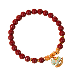 2026年马年本命年正品朱砂小金马招财手串单圈转运手链女款礼物