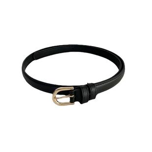 复古小皮带女士牛仔裤休闲腰带女简约百搭时尚学生细装饰黑色裤带