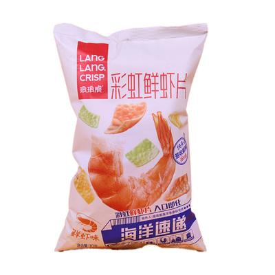 琅琅脆鲜虾片70g膨化零食小吃