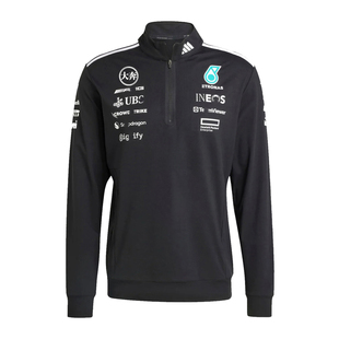 寻念2025新款F1赛车服适用于奔驰车队外套长袖立领卫衣周边定制