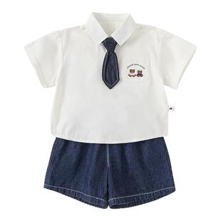 兄妹装姐弟装儿童套装洋气夏季周岁男宝宝礼服生日幼儿园毕业衣服