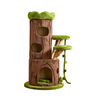 喵想树丛林实木猫爬架猫窝猫抓板一体小户型不占地剑麻猫咪架子