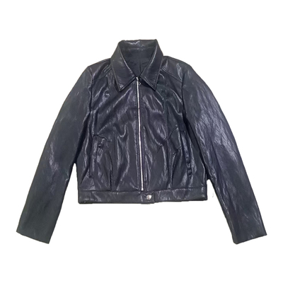 美式复古时尚机车皮衣小个子外套